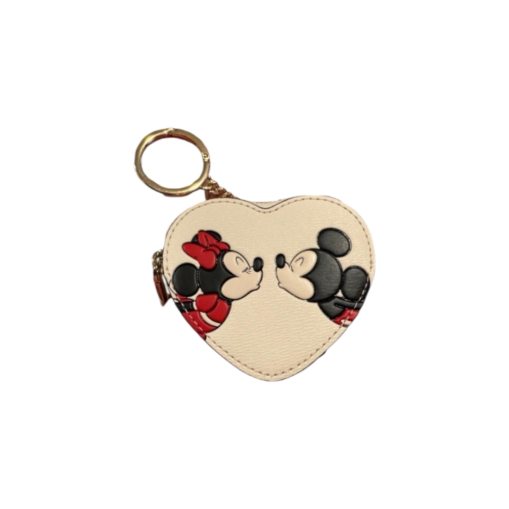 NWT Kate Spade ♠️ x Disney Minnie & Mickey Heart 3d Coin Purse Charm Keychain - Picture 2 of 4